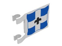 LEGO part Flag 2 x 2 Square with Imperial Soldier Black Symbol over White Cross on Blue Background Pattern on Both Sides 2335p04