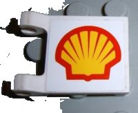 LEGO part Flag 2 x 2 Square with Shell Logo Pattern on Both Sides (Stickers) - Set 2554 2335pb011