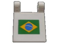 LEGO part Bandera 2 x 2 Cuadrada con Patrón Bandera Brasileña (Pegatina) - Set 8672 2335pb021