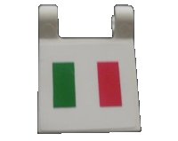 LEGO onderdeel Vlag 2 x 2 Vierkant met Italiaanse Vlag Patroon (Sticker) - Set 8672 2335pb023