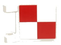 LEGO onderdeel Flag 2 x 2 Square with SpongeBob Red and White Checkered Pattern (Sticker) - Sets 3825 / 3833 2335pb026