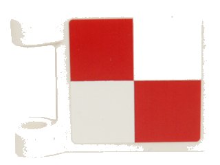 LEGO onderdeel Flag 2 x 2 Square with SpongeBob Red and White Checkered Pattern (Sticker) - Sets 3825 / 3833 (2335pb026)