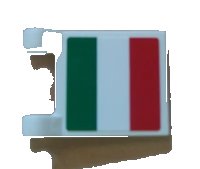 LEGO part Flag 2 x 2 Square with Italian Flag Pattern on One Side (Sticker) - Set 8423, 8679 2335pb078