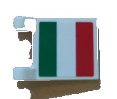 LEGO onderdeel Flag 2 x 2 Square with Italian Flag Pattern on One Side (Sticker) - Set 8423, 8679 (2335pb078)