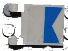 LEGO part Flag 2 x 2 Square with Diver Blue Pattern on Both Sides (Stickers) - Set 4644 (2335pb080)