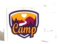 LEGO part Flag 2 x 2 Square with Friends Camp Pattern to Left of Clips (Sticker) - Set 41121 2335pb150