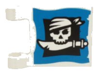 LEGO onderdeel Flag 2 x 2 Square with Skull and Cutlass Pattern 2335px21