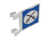 LEGO part Flag 2 x 2 Square with Oval and Two Crossed Cutlasses Pattern 2335px4