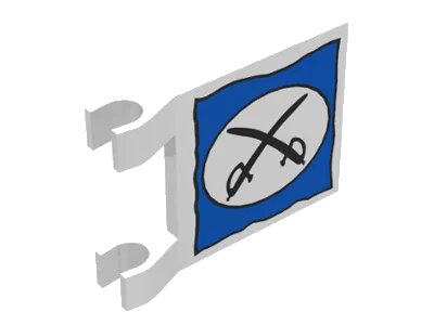 LEGO onderdeel Flag 2 x 2 Square with Oval and Two Crossed Cutlasses Pattern (2335px4)