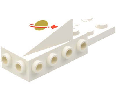 LEGO onderdeel Cockpit Space Nose with Classic Space Logo Pattern (2336p90)