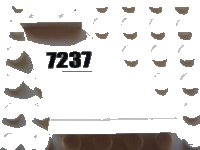 LEGO part Tail 4 x 1 x 3 with Black '7237' Pattern on Both Sides (Stickers) - Set 7237 2340pb040