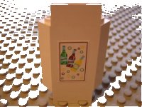 LEGO part Panel 3 x 3 x 6 Corner Wall with 3 Soda Pop Bottles Pattern (Sticker) - Set 6414 2345pb04