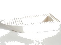 LEGO part Boat, Hull Unitary 25 x 10 x 4 1/3 Floating with White Deck 2372c01
