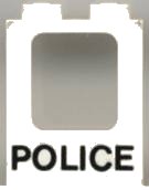 LEGO part Finestra 1 x 2 x 2 Plane con 'POLICE' Pattern 2377pb01