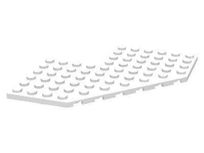 LEGO part Wedge, Plaque 10 x 10 avec Découpe 4 x 4 et Coin Coupé (2401)
