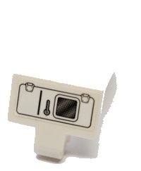 LEGO part Technic, Panel Curved 3 x 5 x 3 with Door with Window and Silver Handle Pattern (Sticker) - Set 42064 24116pb019