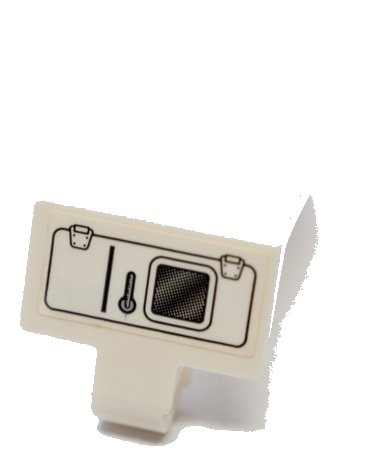 LEGO part Technic, Panel Curved 3 x 5 x 3 avec Motif Porte avec Fenêtre et Poignée Argentée (Autocollant) - Set 42064 (24116pb019)