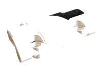 LEGO part Technic, Pannello Curvo 7 x 3 con 2 Fori Perno attraverso la Superficie del Pannello con Motivo Striscia Nera Lato Destro Modello (Adesivo) - Set 42096 24119pb005R