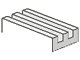 LEGO part Tile, Modified 1 x 2 Grille (Undetermined Type) 2412u