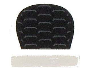 LEGO part Baldosa, Redonda 1 x 1 Semicírculo Extendido con Patrón de Rejilla de Ventilación Negro y Plata Oscuro (24246pb059)