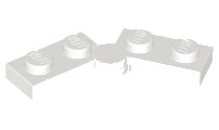 LEGO part Piastra Cerniera 1 x 4 Girevole (2429 / 2430) (2429c01)