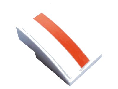 LEGO onderdeel Schuin, Gebogen 3 x 2 met Oranje Streep Patroon (Sticker) - Set 75937 (24309pb024)