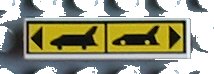 LEGO onderdeel Tegel 1 x 4 met Versnelling Op/Neer Patroon (Sticker) - Set 8480 (2431pb0019)