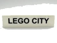 LEGO part Tile 1 x 4 with 'LEGO CITY' Pattern (Sticker) - Set 7997 2431pb0062
