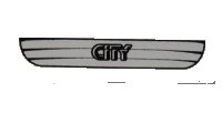 LEGO onderdeel Tile 1 x 4 with White Car Grille and 'CITY' Pattern (Sticker) - Set 4431 2431pb0235