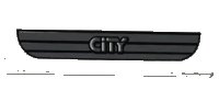 LEGO part Tile 1 x 4 with Dark Gray Car Grille and 'CITY' Pattern (Sticker) - Set 4432 2431pb0237