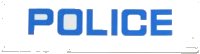 LEGO onderdeel Tile 1 x 4 with Blue 'POLICE' on White Background Pattern (Sticker) - Sets 60042 / 60044 2431pb0335