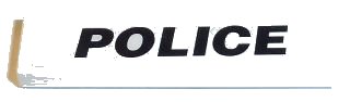 LEGO part Tile 1 x 4 with Black 'POLICE' on White Background Pattern (Sticker) - Set 8152 (2431pb0419)