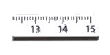 LEGO onderdeel Tile 1 x 4 with Ruler CM 13 - 15 Pattern (2431pb0425)
