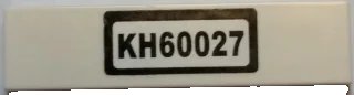 LEGO onderdeel Tile 1 x 4 with 'KH60027' Pattern (Sticker) - Set 60027 (2431pb0465)