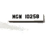 LEGO onderdeel Tegel 1 x 4 met Zwart 'MGW 10258' Patroon (Sticker) - Set 10258 (2431pb0487)