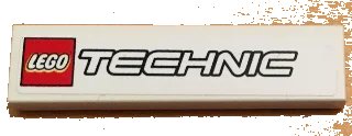 LEGO onderdeel Tile 1 x 4 with LEGO TECHNIC Logo Pattern (Sticker) - Set 8071 (2431pb0531)
