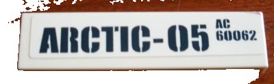 LEGO onderdeel Tile 1 x 4 with 'ARCTIC-05 AC 60062' Pattern (Sticker) - Set 60062 (2431pb0587)