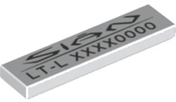 LEGO part Piastrella 1 x 4 con Motivo 'SIAN LT-L' e Codice Variabile (2431pb0636)