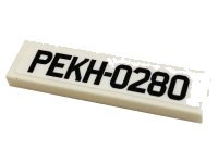 LEGO onderdeel Tile 1 x 4 with 'PEKH-0280' on White Background Pattern (Sticker) - Set 10265 2431pb0688