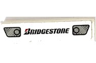 LEGO part Tile 1 x 4 with Headlights and 'BRIDGESTONE' Pattern (Sticker) - Set 8155 2431pb0703