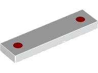 LEGO part Tile 1 x 4 with 2 Red Dots Pattern (BrickHeadz Queen Amidala Cheeks) 2431pb0879