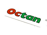 LEGO part Tile 1 x 4 with Octan Pattern 2431px9