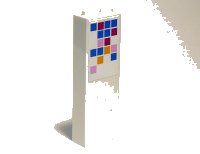 LEGO part Brick 1 x 2 x 5 with Multi-Colored Squares Pattern (Sticker) - Set 41058 2454pb110