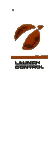 LEGO onderdeel Brick 1 x 2 x 5 with Orange City Mars Exploration Logo and 'LAUNCH CONTROL' Pattern (Sticker) - Set 60228 (2454pb154)