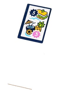 LEGO onderdeel Brick 1 x 2 x 5 with Number 3 and 5, Sandwich, Cocktail and Pineapple Pattern (Sticker) - Set 41347 2454pb193