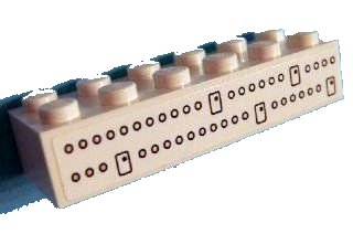 LEGO onderdeel Brick 2 x 6 with Airplane Doors and Windows Pattern on Both Sides (Stickers) - Set 40146 (2456pb018)