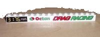 LEGO part Brick 1 x 16 with 'DRAG RACING' and Octan and 317.6 mph. Right Pattern (Stickers) - Set 6616 2465pb01