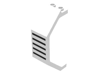 LEGO onderdeel Panel 3 x 2 x 6 with Black Grille Pattern (2466p07)