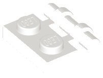 LEGO part Placa, Modificada 1 x 2 con Asa de Barra en el Lateral - Extremos Libres (2540)