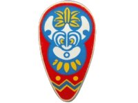 LEGO part Minifigure, Shield Ovoid with Islanders Mask Pattern 2586px10